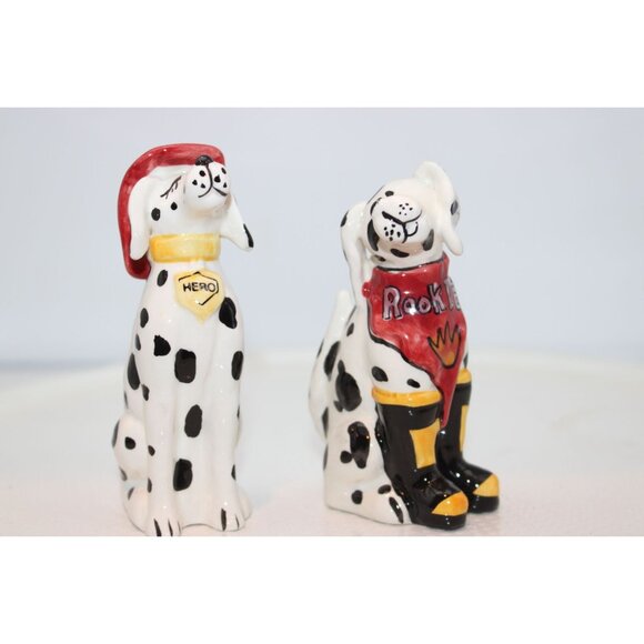 Salt & Pepper Shakers - Firehouse Dalmatians by Blue Sky Clayworks, 4" - Picture 3 of 6
